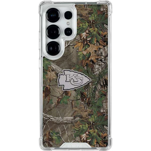 NFL Kansas City Chiefs Realtree Xtra Green Camo Galaxy S25 Ultra Clear Case